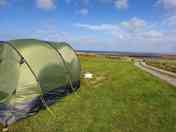 Tent pitch with sea in the background (added by visitor 15 Aug 2021)