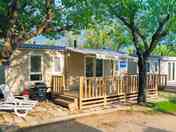 Outside one of the Ruby 2 bedroom static caravans