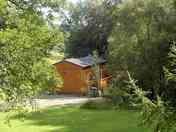 Waterfall Log Cabin