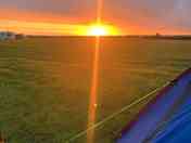 Sunset in camping