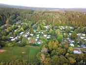 Aerial view of the campsite