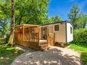 Cabin exterior with decking