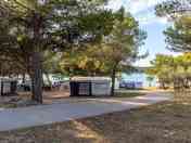 Shaded pitches near the sea
