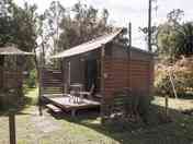 Exterior of a two-bed Explorer cabin