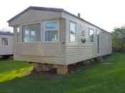 Outside one of the Arundel caravans