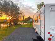 Sunset over the site from one of the pitches on site (added by manager 09 Sep 2022)