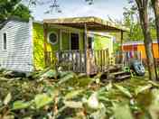 Exterior of a rental caravan