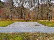 Pitch with picnic table