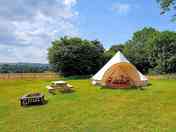 Bell tent sleeping four
