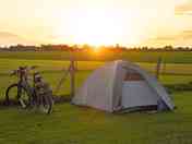 Beautiful sunset from your tent.