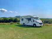 Visitor image of the large pitch with pretty views
