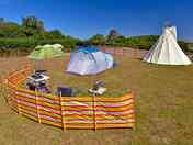 Campsite pitches.