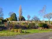 Pitches divided by hedges and shrubs