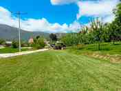 Grassy camping pitches