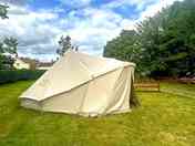 Outside of bell tent