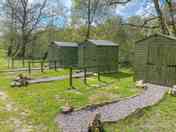 Our three bed in sheds. Book as a couple, or as a family