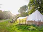 balmy evening with friends at Hawthorn Ridge bell tent