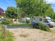 Electric hardstanding and grass motorhome pitch