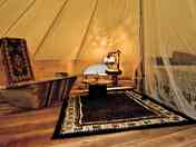 Interior of a private glamping tent (added by manager 04 Feb 2017)
