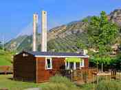 Mobile home with terrace