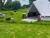 Outside Banff bell tent