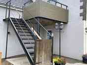 Steps up to the Cwtch apartment