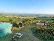 Kateys corner pitch with new viewing deck, great views of the Pembrokeshire countryside and coast