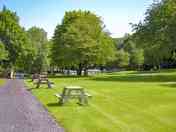 Tent pitches and picnic tables
