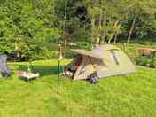 Pitch next to the stream