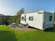Electric motorhome or campervan pitch