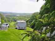 View from electric hardstanding pitches