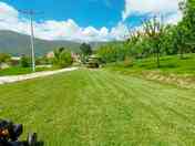 Grassy camping pitches