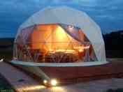 View of the dome at night