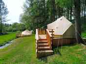 Bell tent by the water