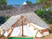 Shaded yurt