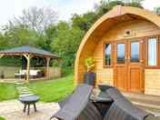 Bluebell pod with her new gazebo