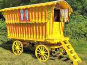 Yellow Maggie Smith's wagon