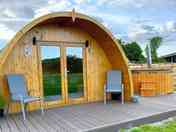 Outdoor decking and hot tub