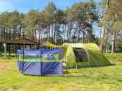 Grass pitch, lake view