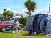 Grass pitch near the bar and restaurant