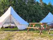 Bell tent with it's own picnic bench (added by manager 12 Aug 2022)