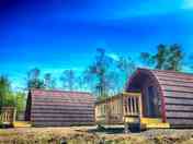 Each pod has its own private decked area with outside furniture.