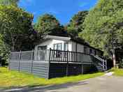 Hazel Lodge with decking and parking