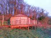 The wooden yurt at sunrise (added by manager 25 Apr 2023)