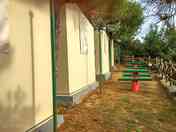 Outside tents