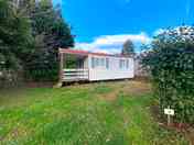 Static caravan garden area