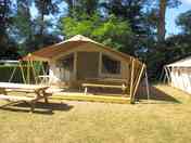 Exterior of safari tent