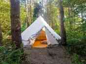 Wild camping in the most beautiful spot