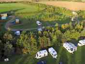 A bird's-eye view of the site