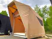 Exterior of a ready tent